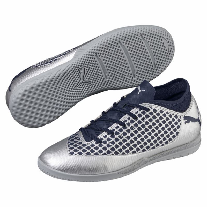 Chaussure de Foot Puma Future 2.4 It Fille Argent/Bleu Marine Soldes 252DFRXQ